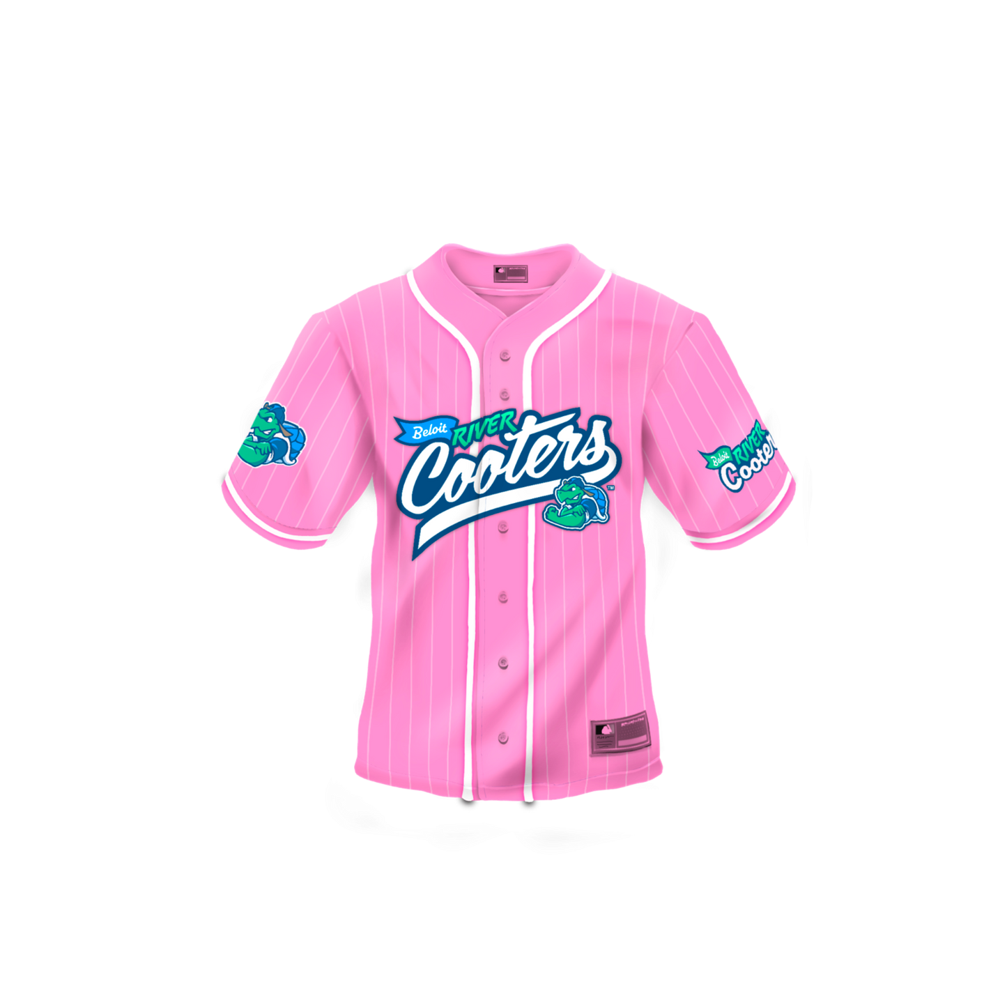 Beloit River Cooter Baseball Jersey – (Pink #12)